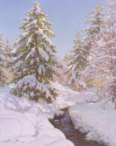 Scena di neve in Francia da Constantin Alexandrovich Westchiloff